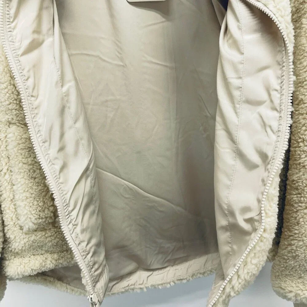 Levi's Original Women's Sherpa Fleece Teddy Jacket Beige Size XS New